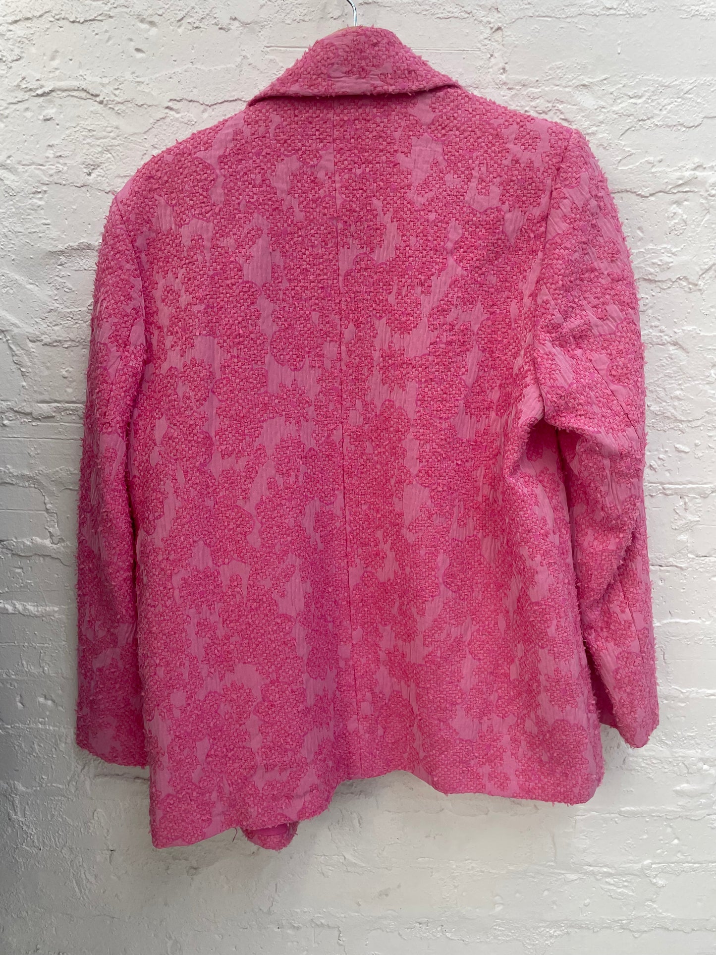 Candy pink textured blazer by Baum und PFERDGATEN Sz 38