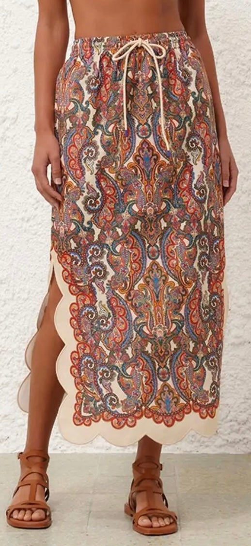 Zimmermann linen skirt size 0