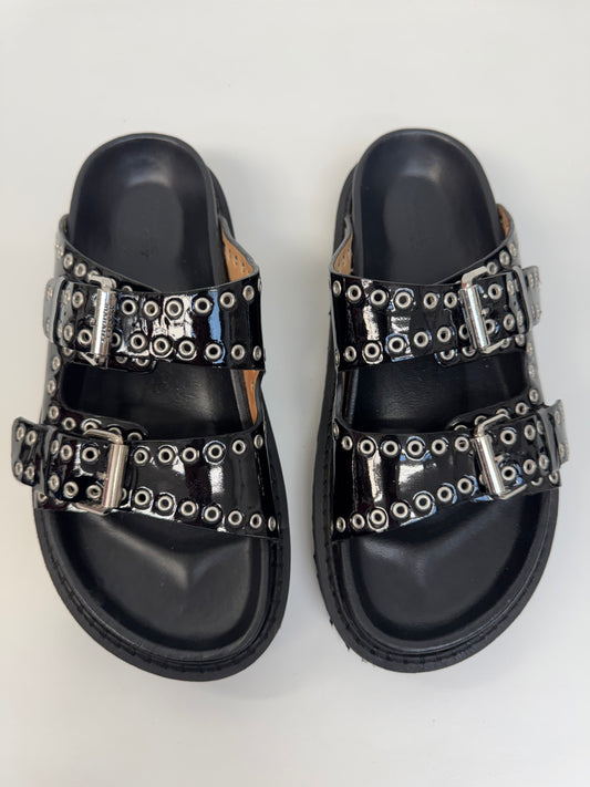 Isabel Marant Lennyo Patent Leather Sandals Size 37