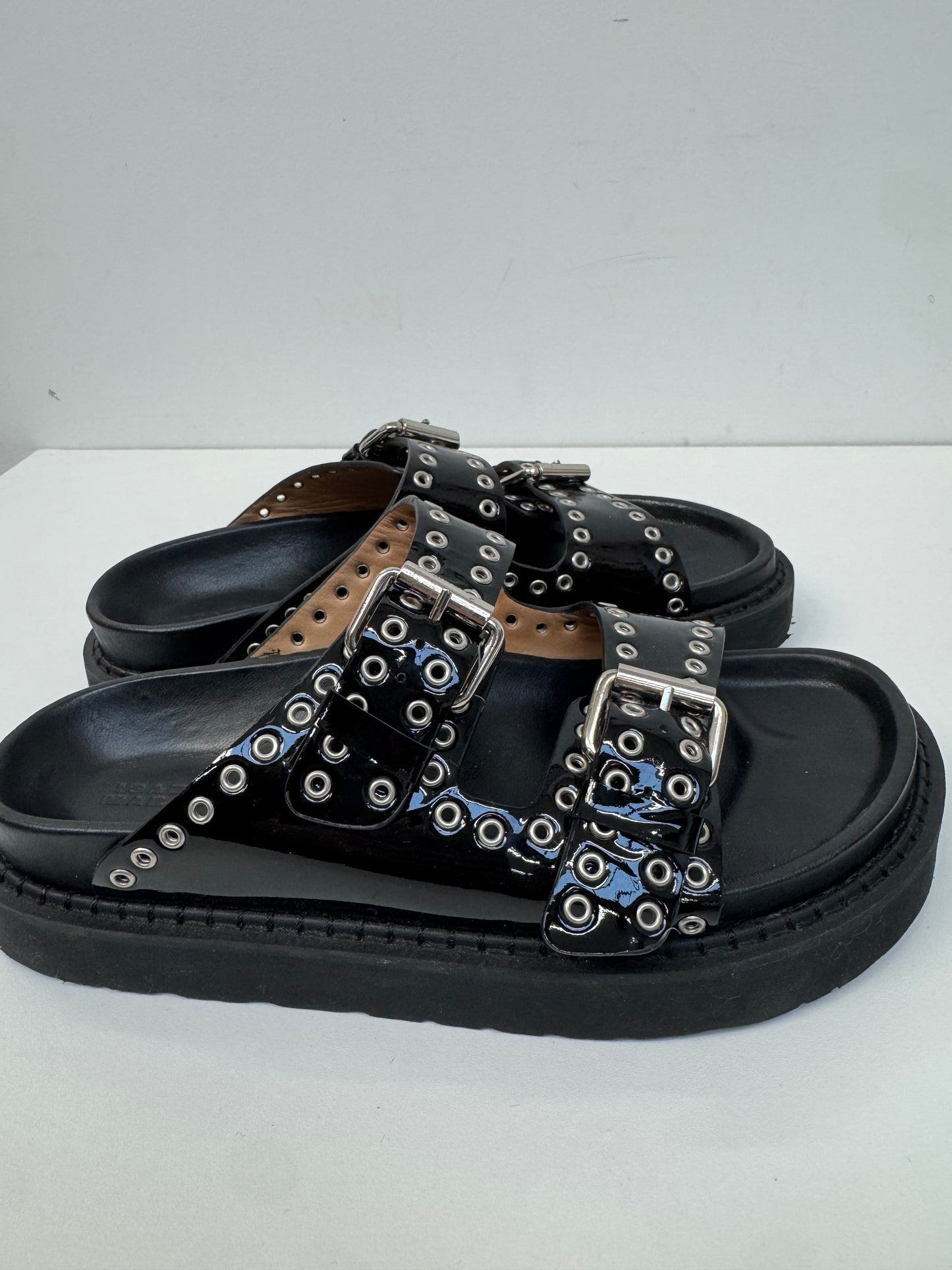 Isabel Marant Lennyo Patent Leather Sandals Size 37