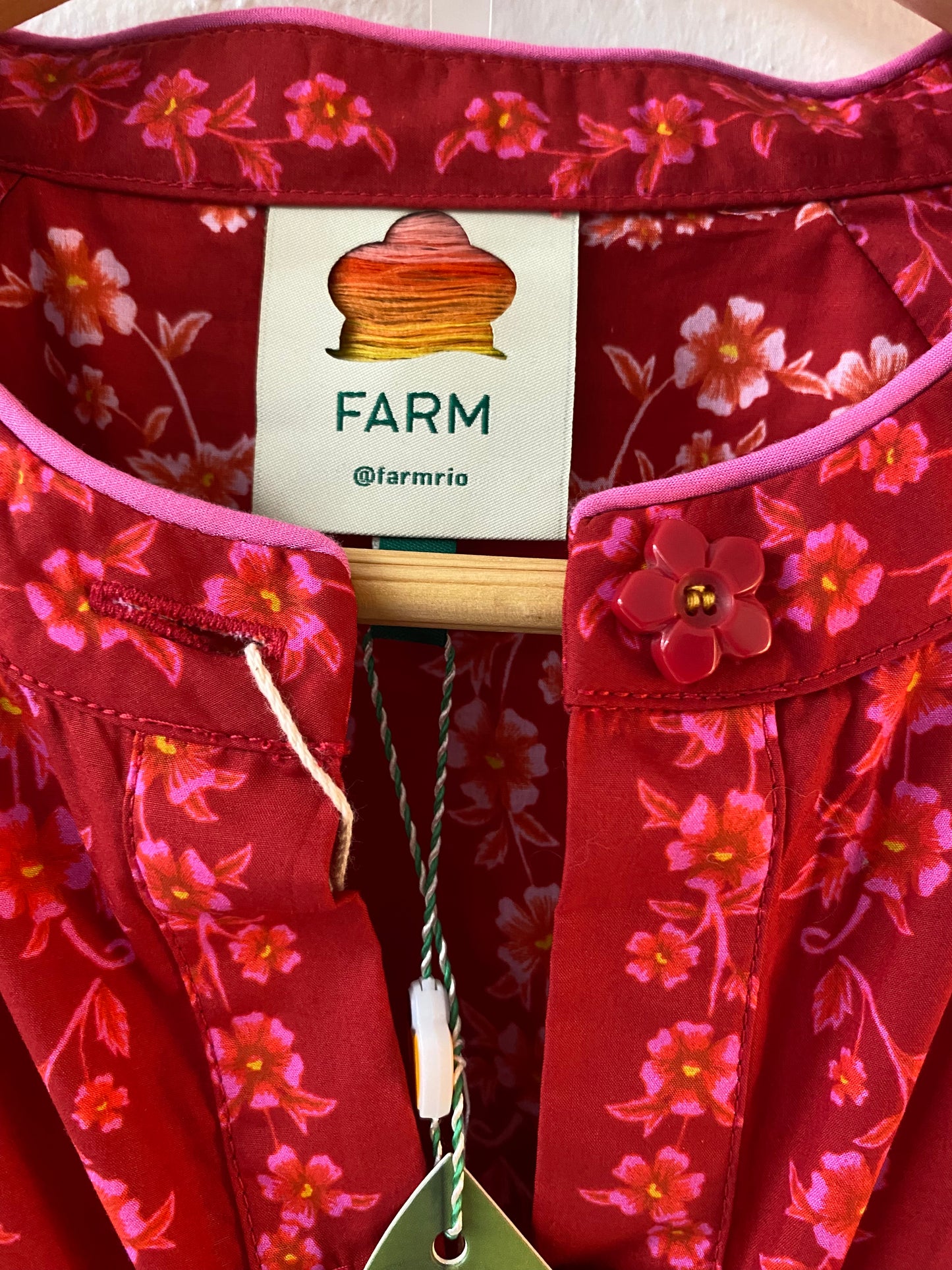 Farm Rio Olivia red mini dress organic cotton BNWT Size XL