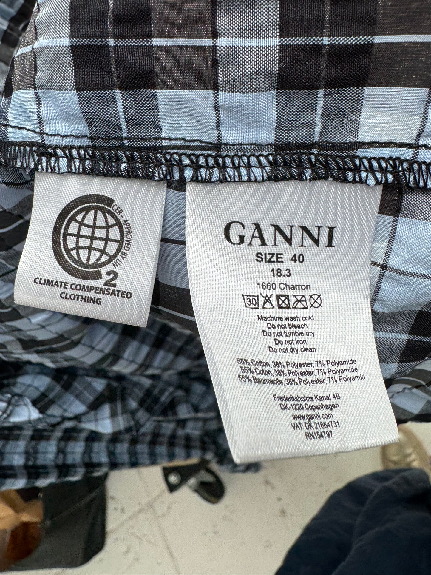 Ganni seersucker wrap midi dress size 40 best for an 8-10
