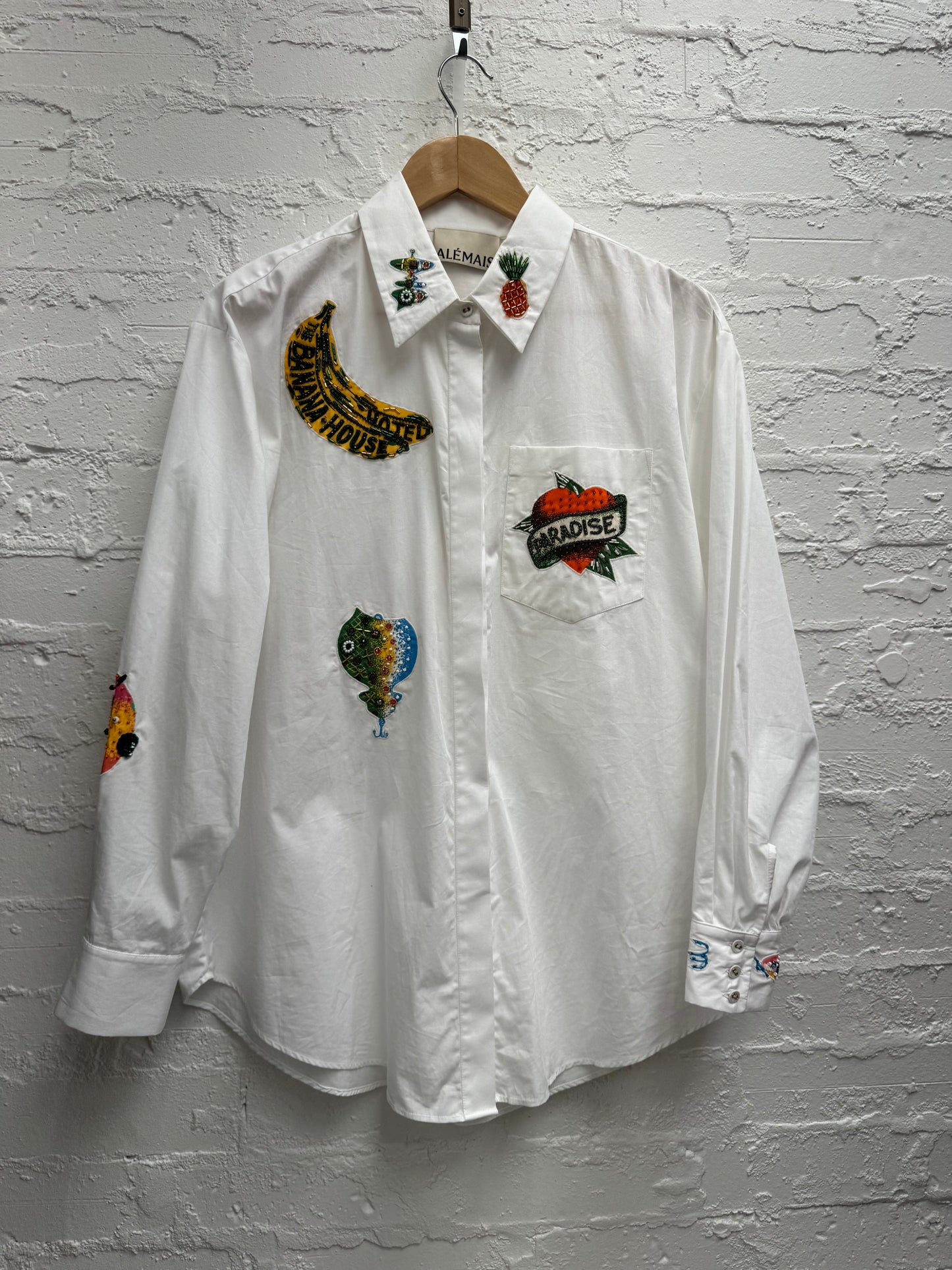 Alemais Clam Embroidered Shirt BNWT size 10