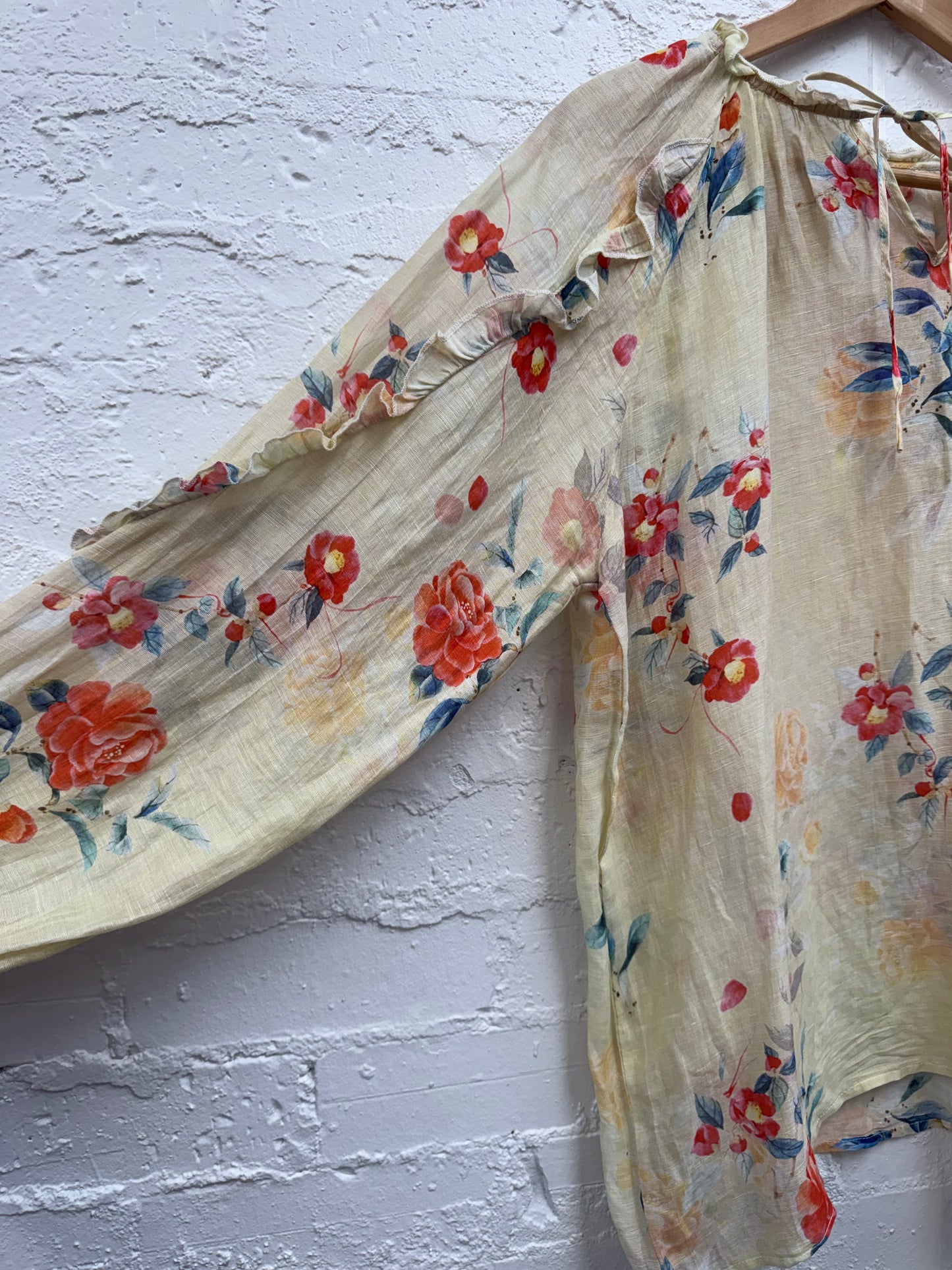 M.A. Dainty linen / silk blend blouse size 10