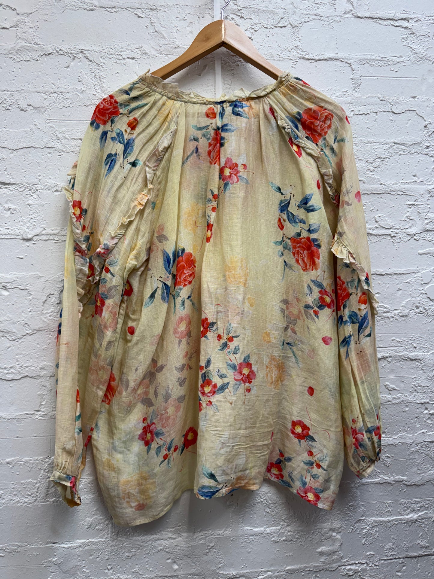 M.A. Dainty linen / silk blend blouse size 10