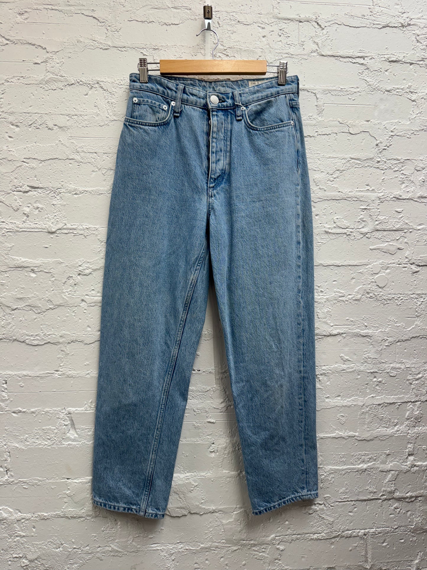 Rag & Bone Alissa High-rise Barrel Leg jeans in Tide wash size 26
