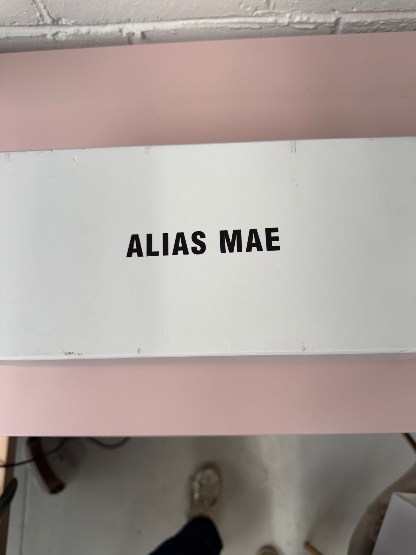 Alias Mae black leather crystal encrusted ballet flat size 41