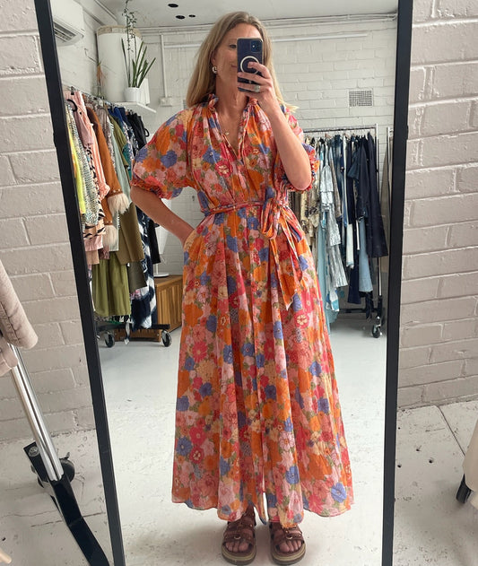 Husk floral 100% cotton dress S