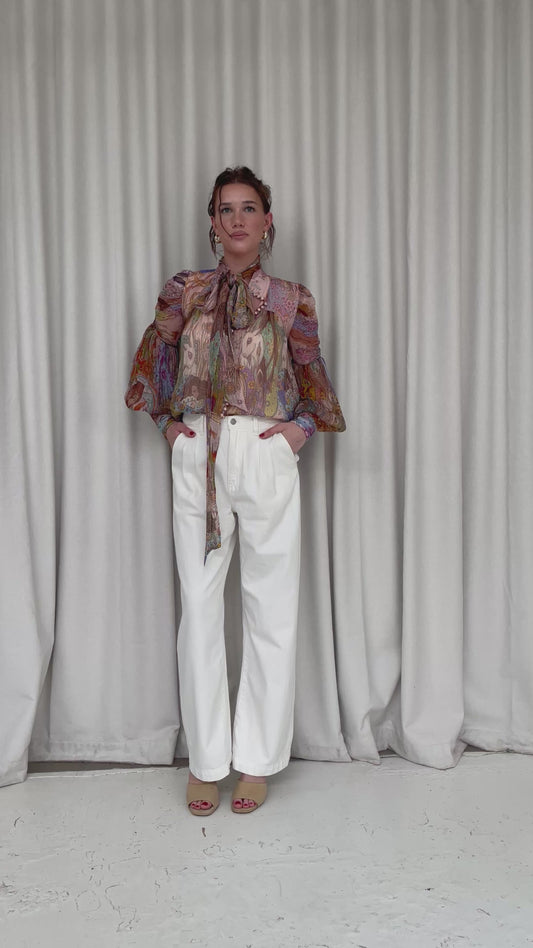 Zimmermann lurex blouse Sz 0 or best 6-8