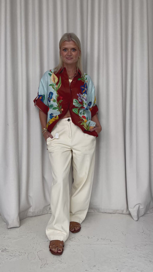 Alemais linen oversized shirt sz 12 new with tags!