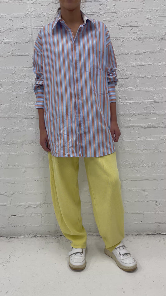 Bassike striped cotton oversized shirt sz 1